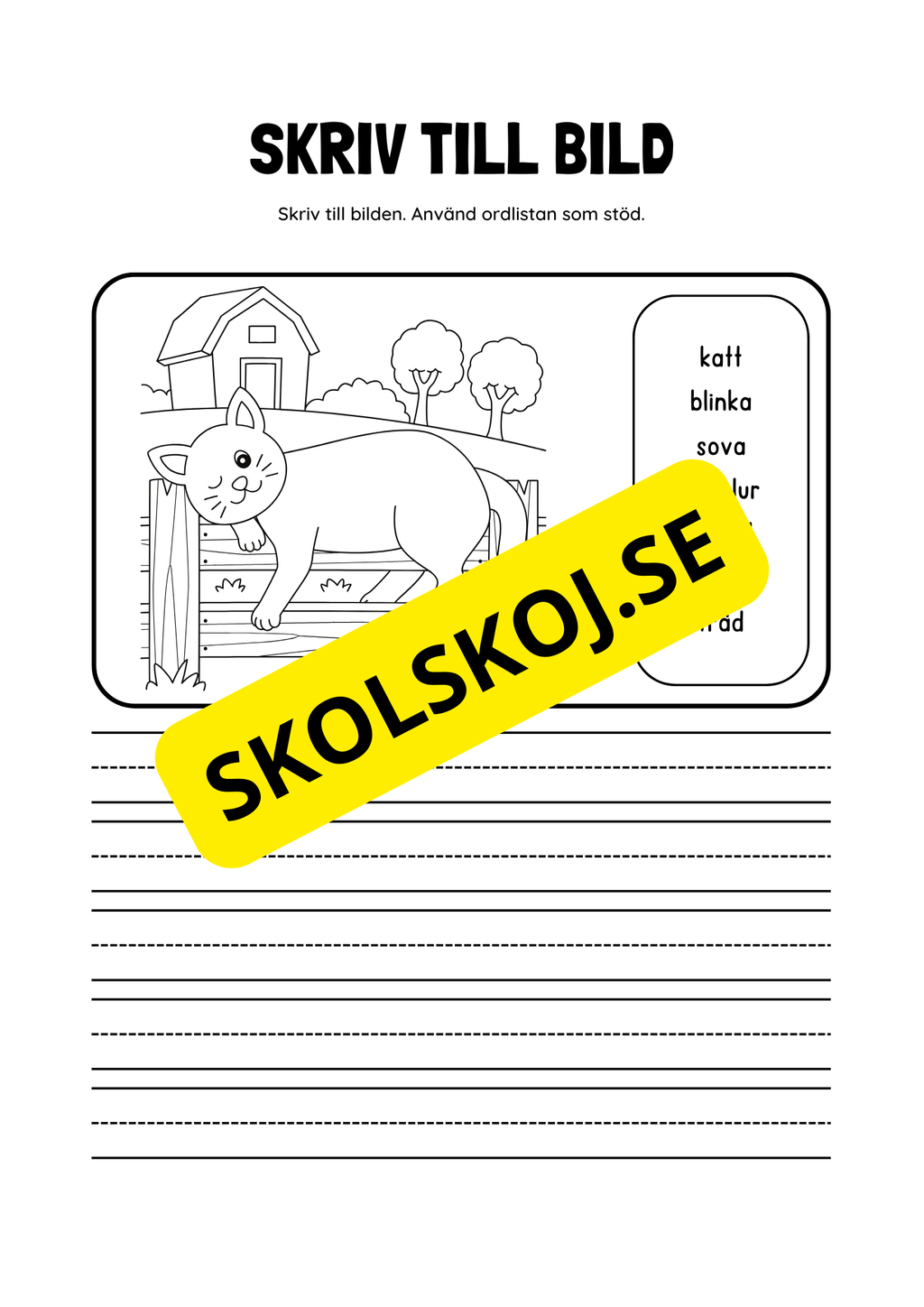 Skriv till bild - Ordlista som stöd