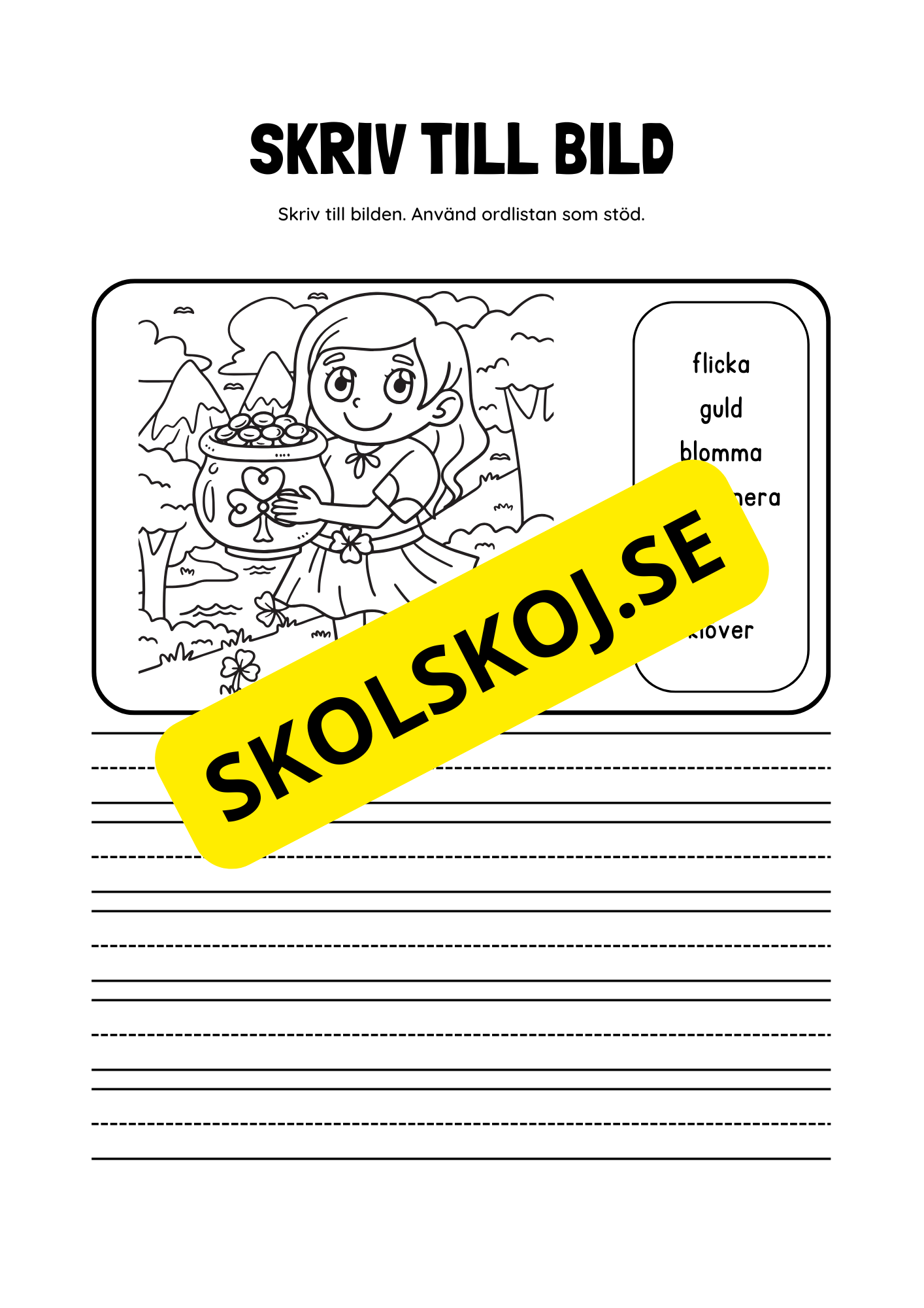 Skriv till bild - Ordlista som stöd