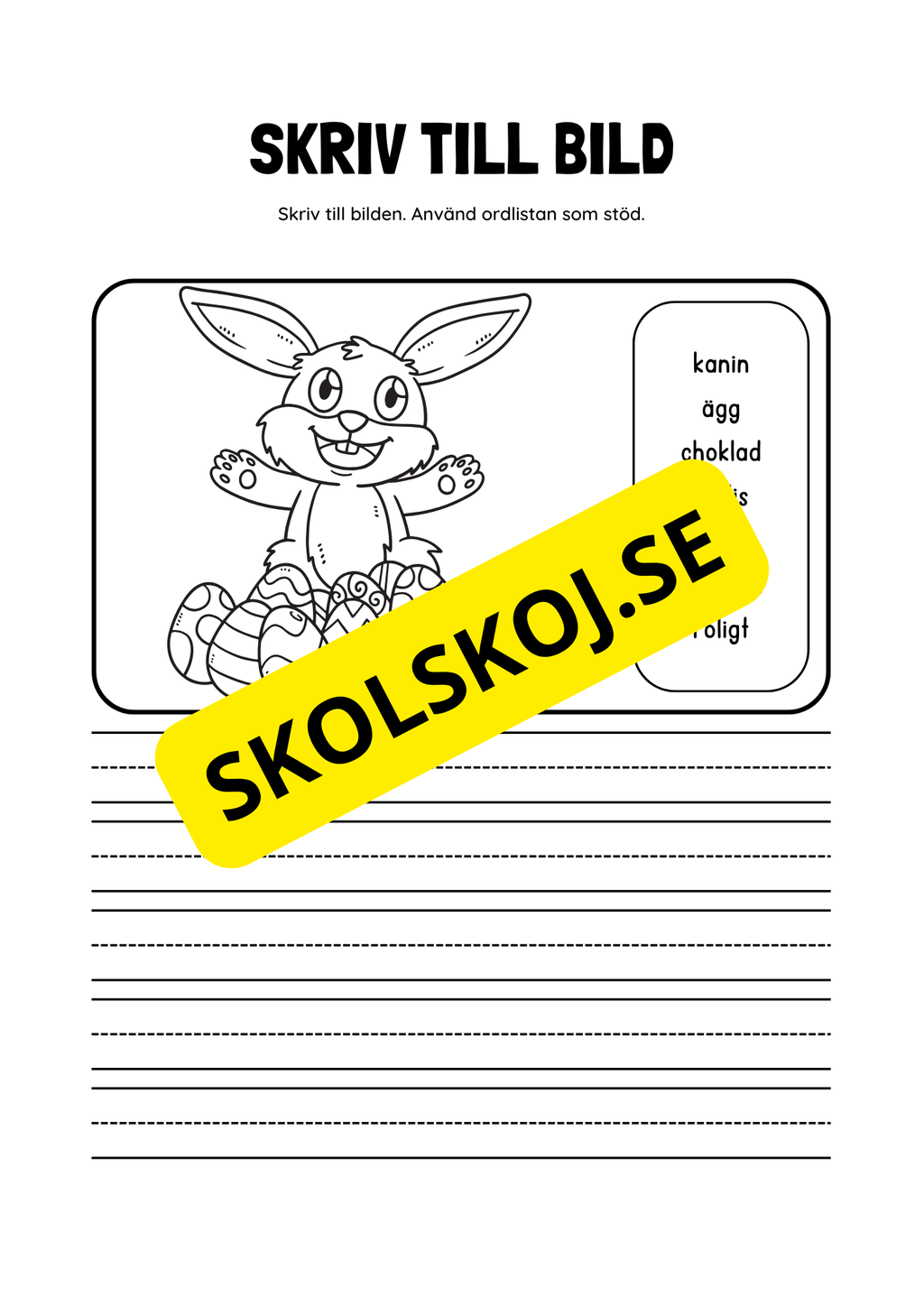Skriv till bild - Ordlista som stöd