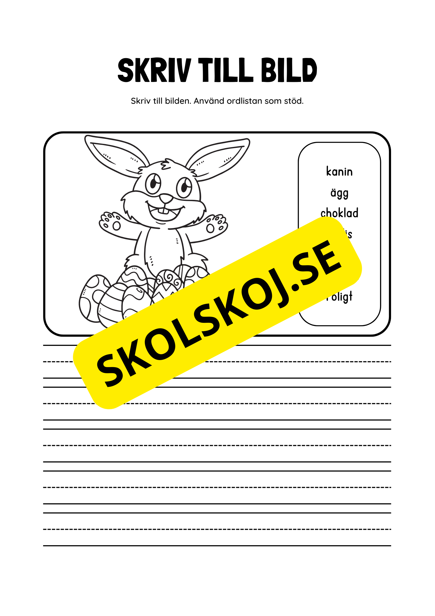 Skriv till bild - Ordlista som stöd