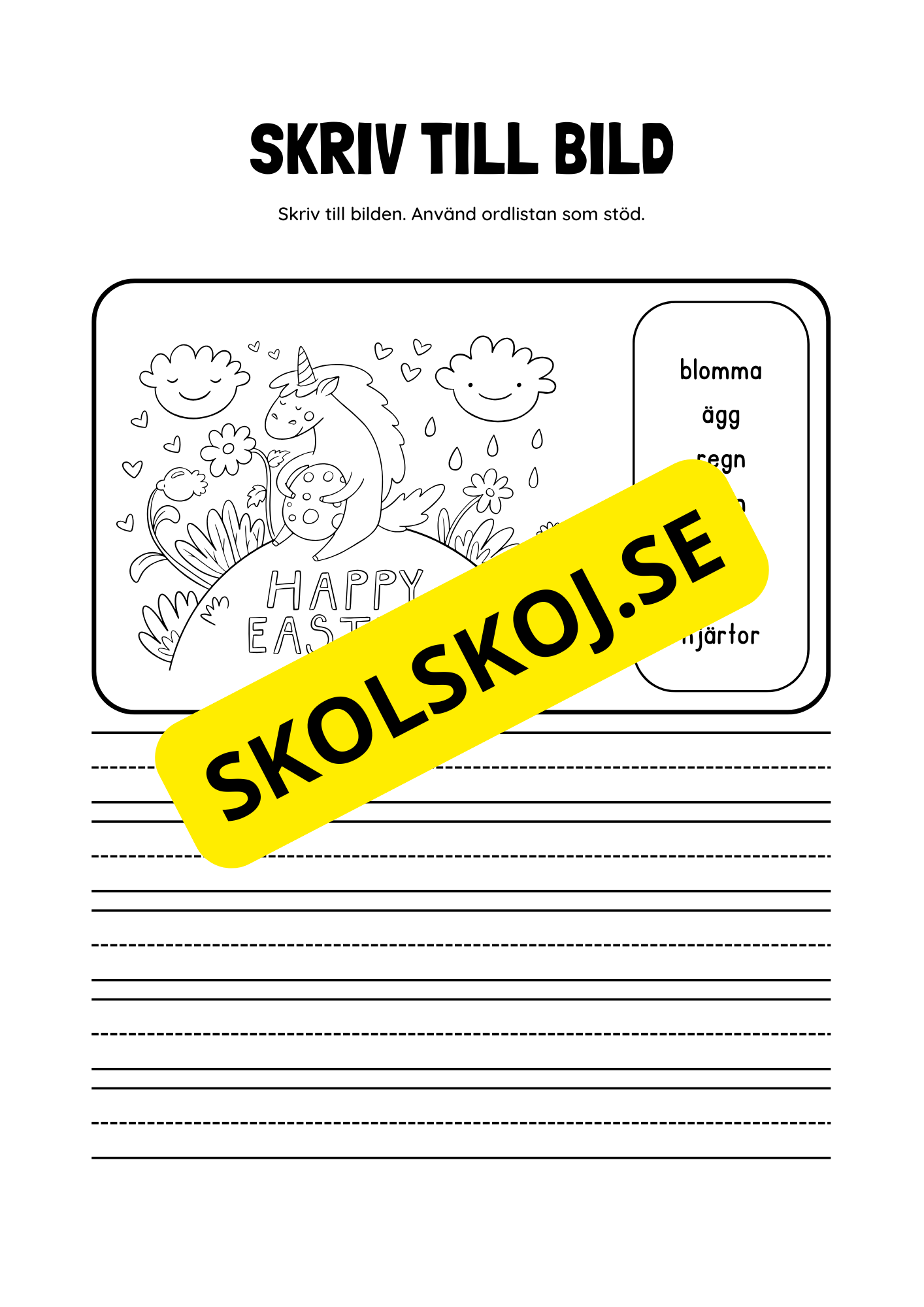 Skriv till bild - Ordlista som stöd