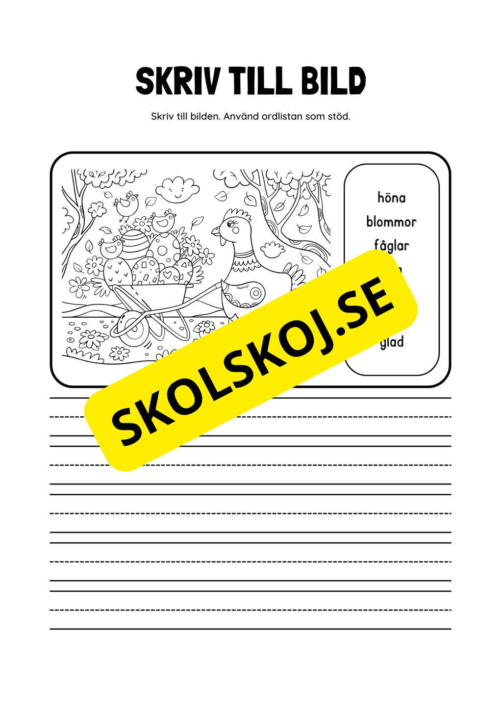 Skriv till bild - Ordlista som stöd
