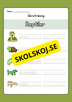 Skrivträning - Tema djur
