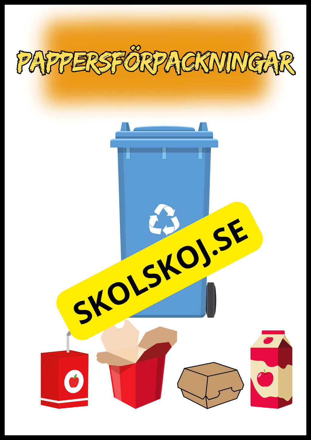 Skyltar till källsortering