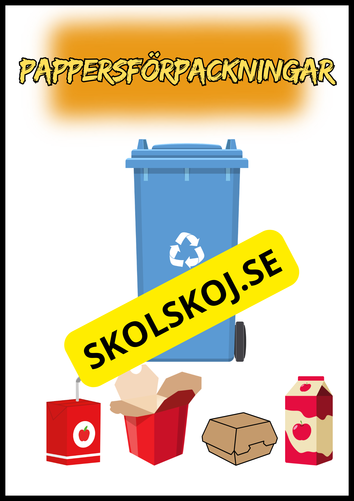 Skyltar till källsortering