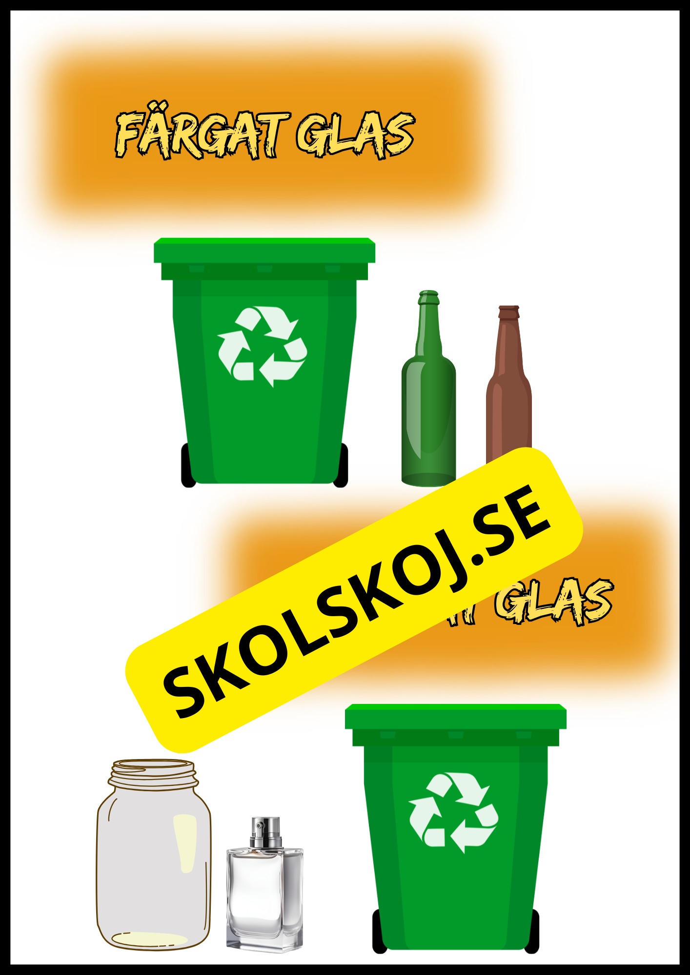 Skyltar till källsortering