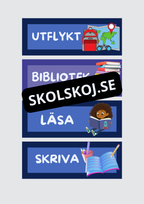 Skyltar till schema på tavlan