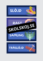 Skyltar till schema på tavlan