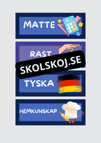 Skyltar till schema på tavlan