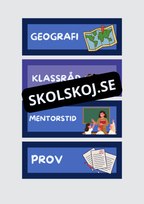 Skyltar till schema på tavlan