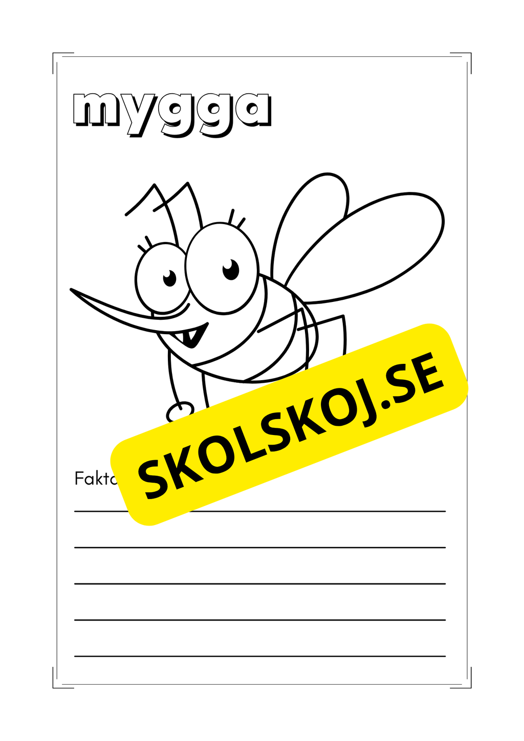 Småkryp - Färglägg och skriv