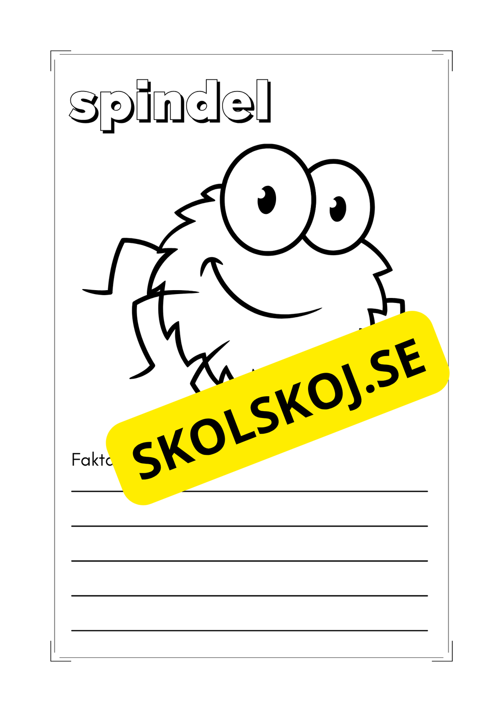 Småkryp - Färglägg och skriv
