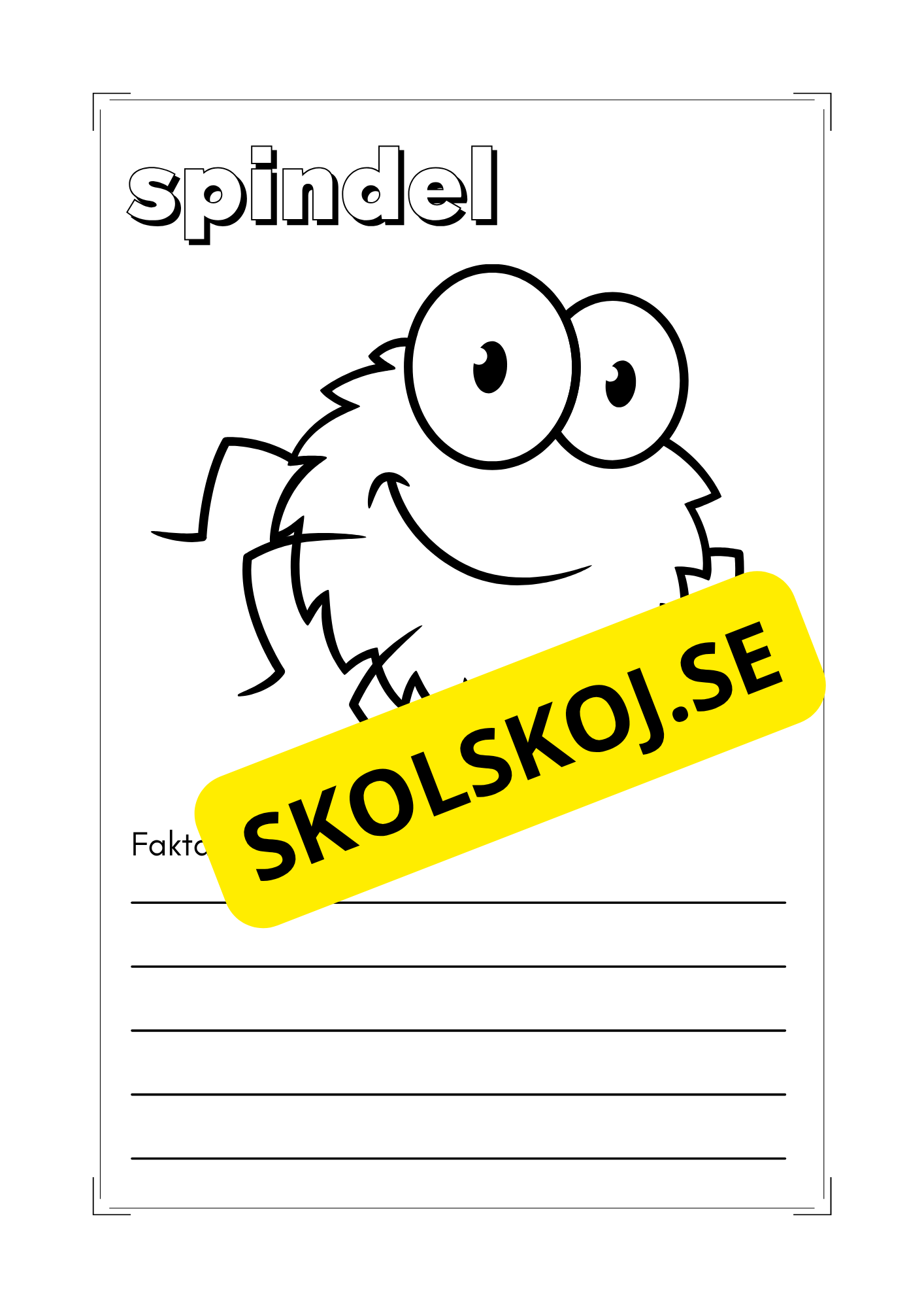 Småkryp - Färglägg och skriv