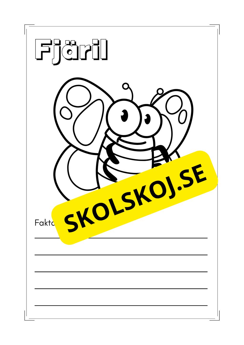Småkryp - Färglägg och skriv