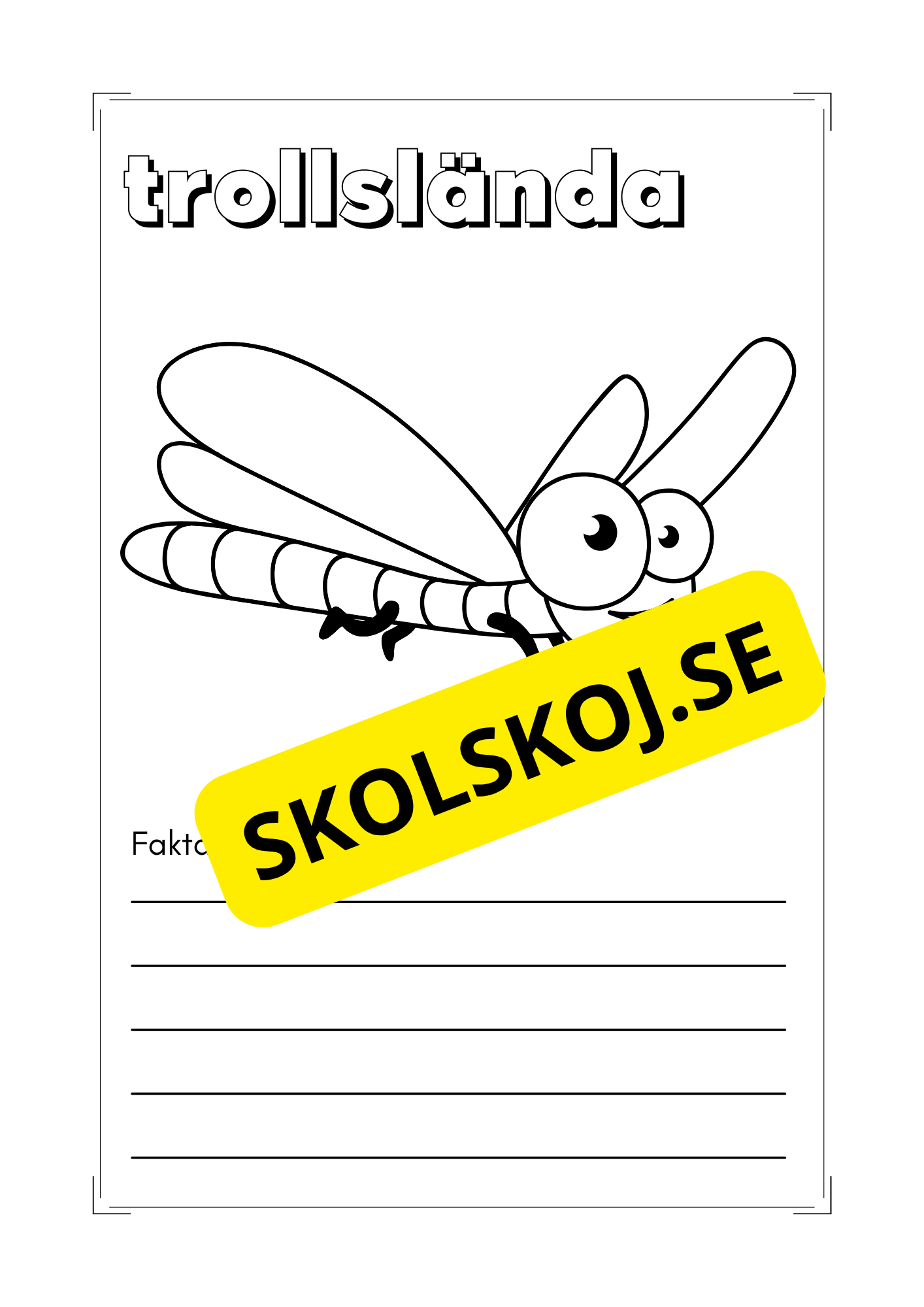 Småkryp - Färglägg och skriv