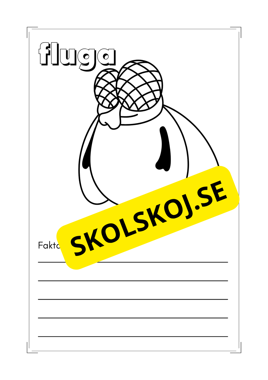 Småkryp - Färglägg och skriv