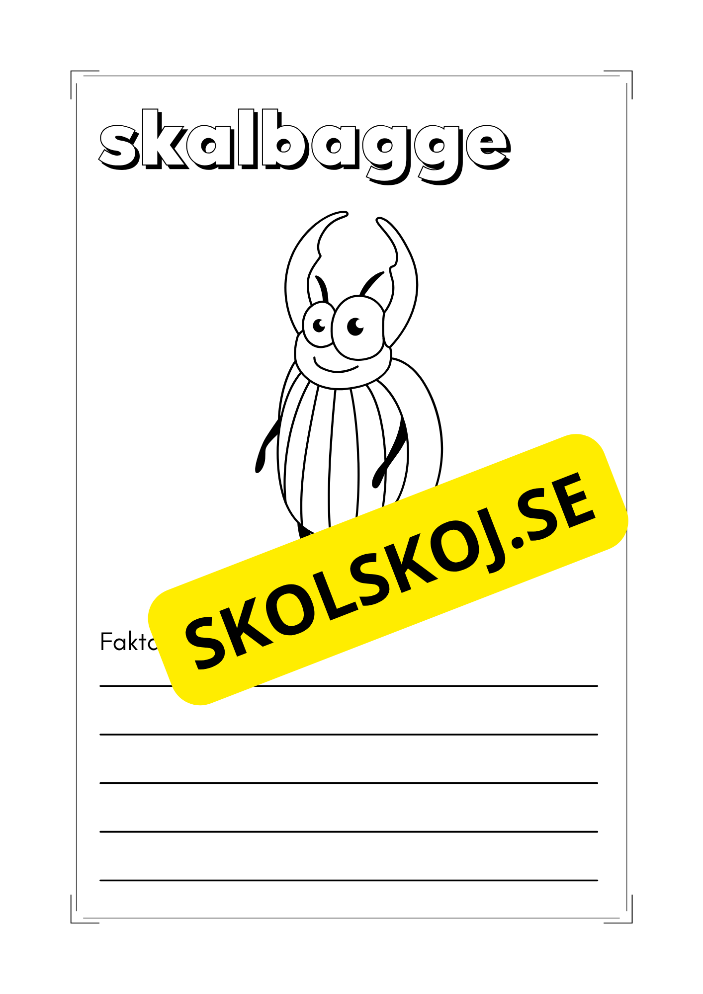 Småkryp - Färglägg och skriv