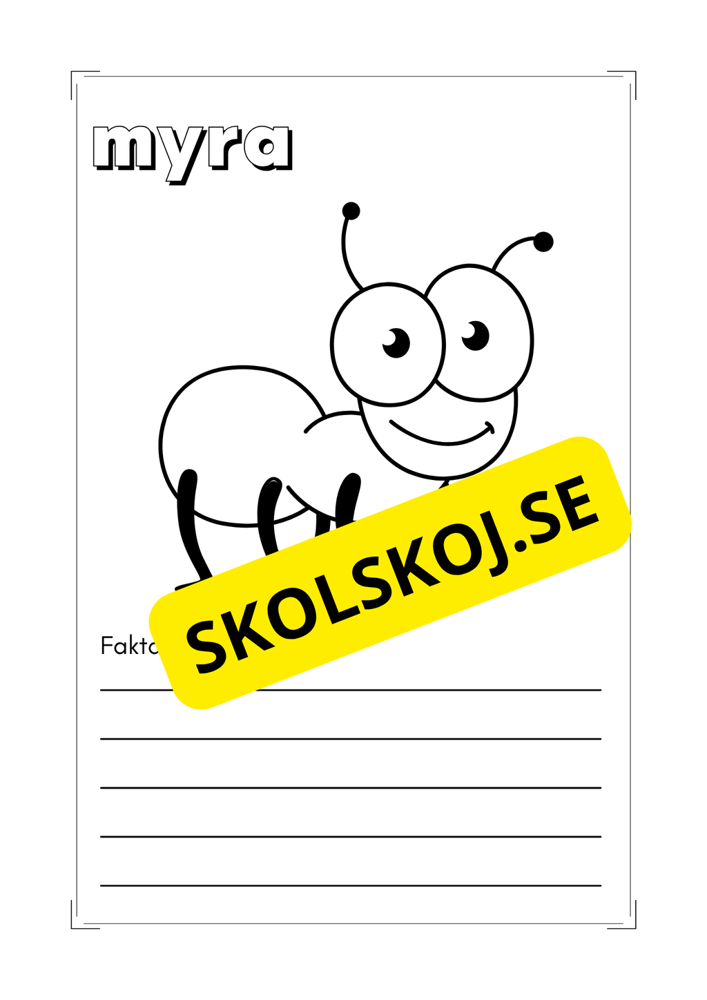 Småkryp - Färglägg och skriv