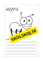 Småkryp - Färglägg och skriv