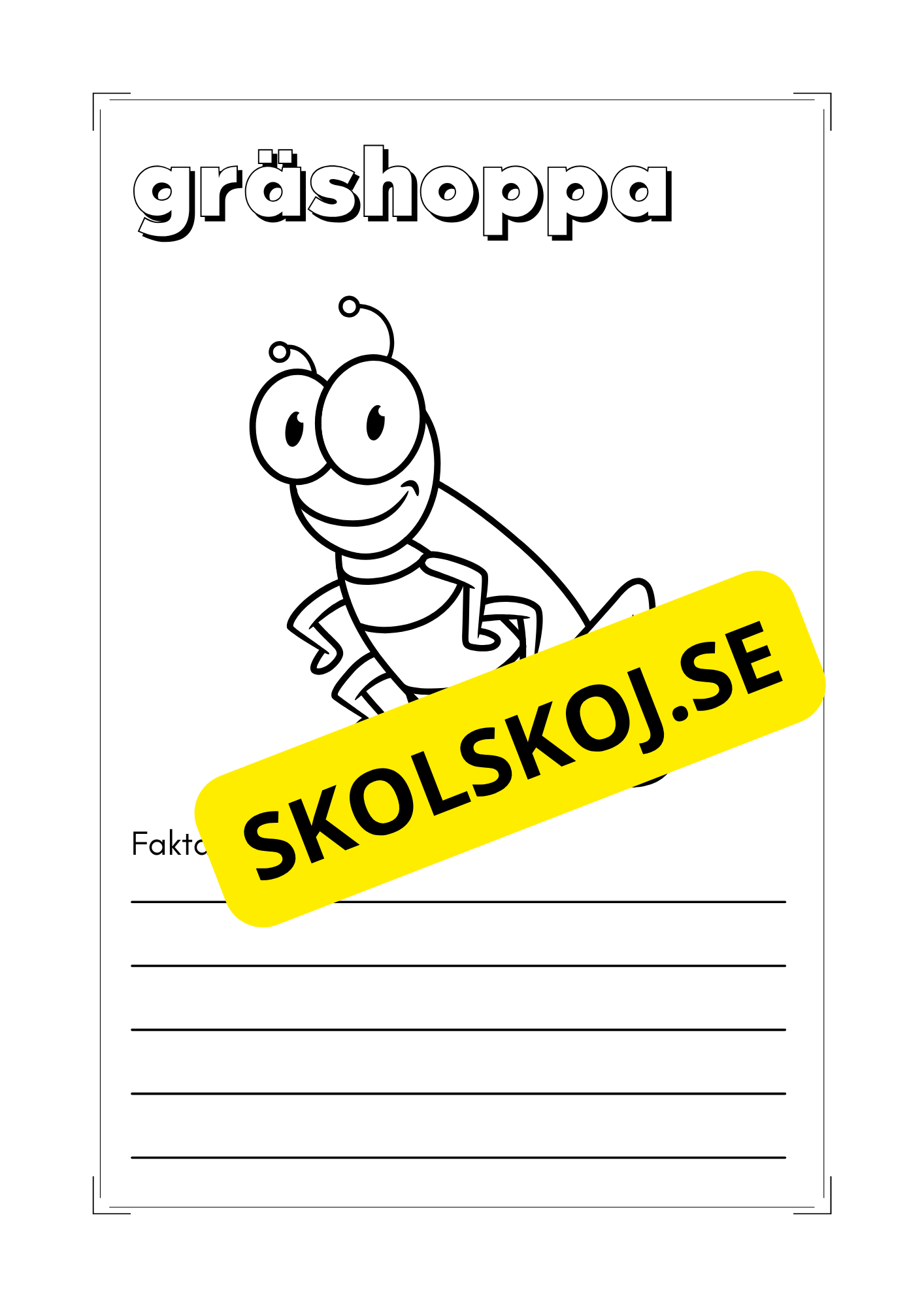 Småkryp - Färglägg och skriv