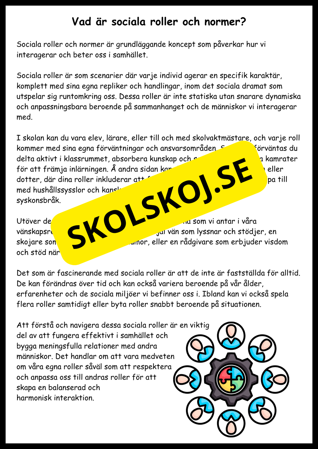 Sociala roller och normer - Årskurs 4 - 6 (44 sidor)