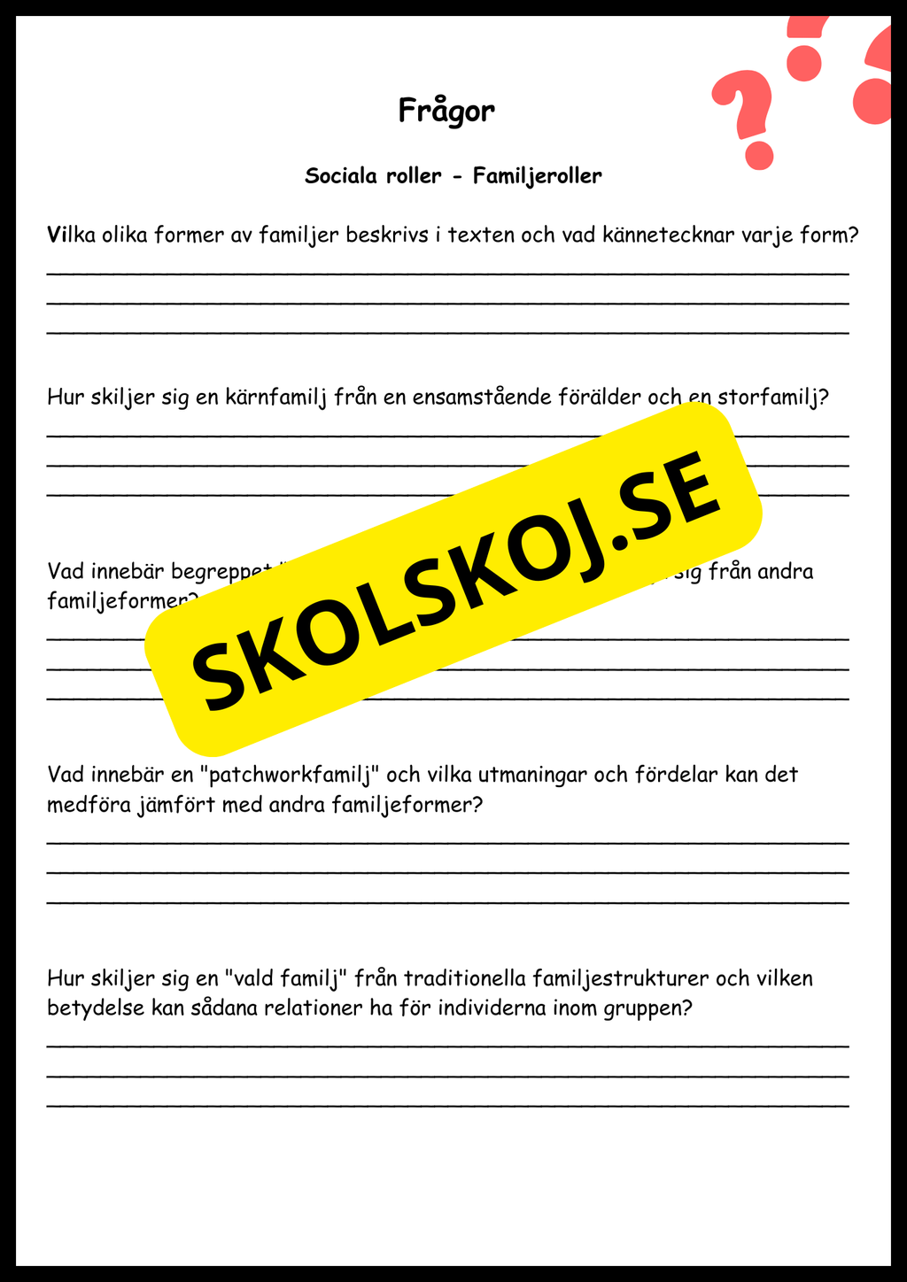 Sociala roller och normer - Årskurs 4 - 6 (44 sidor)