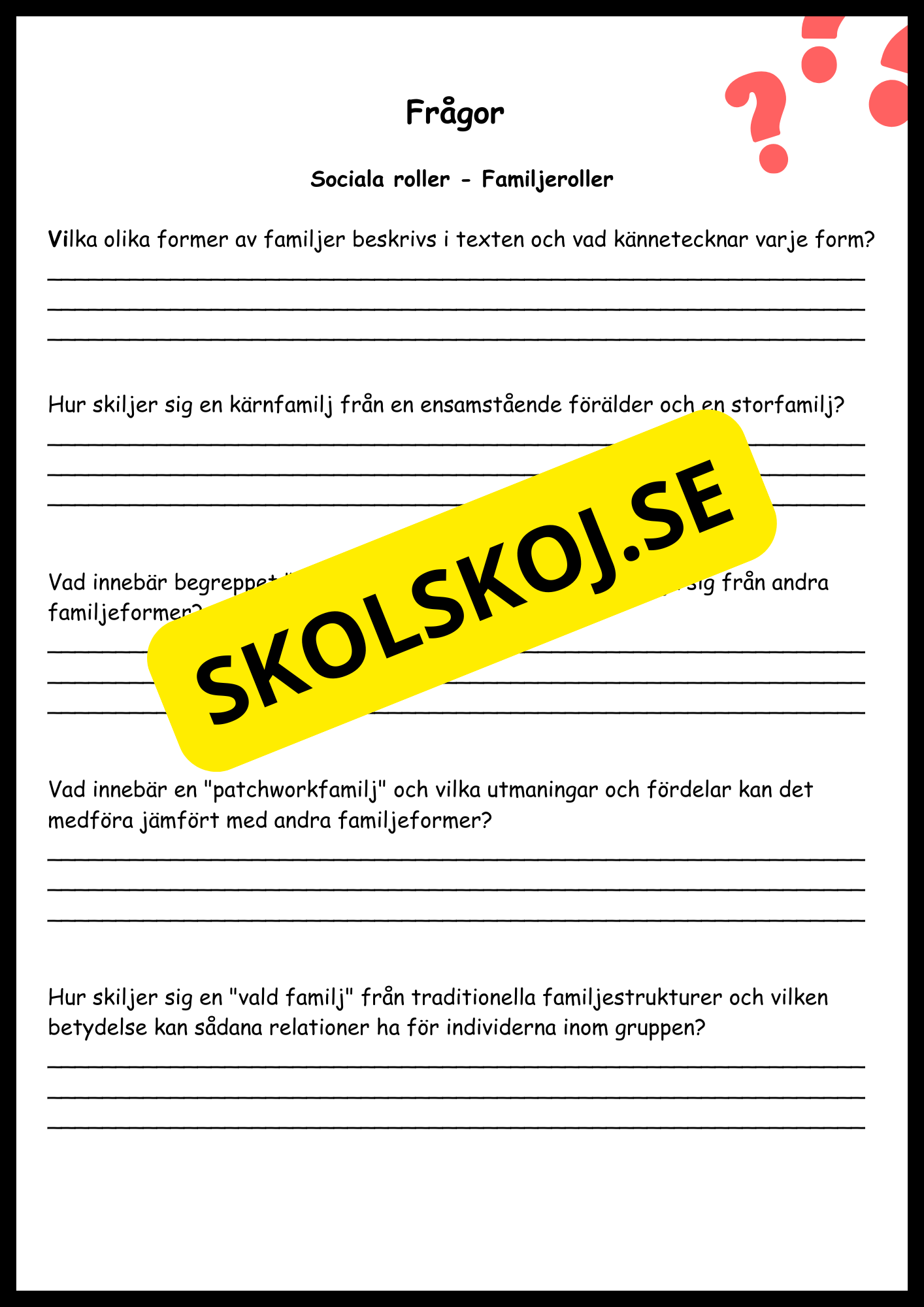 Sociala roller och normer - Årskurs 4 - 6 (44 sidor)