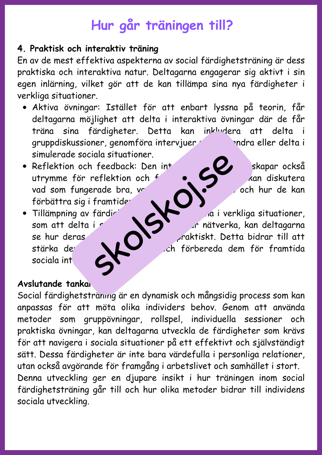 Social färdighetsträning - Bygg bättre relationer