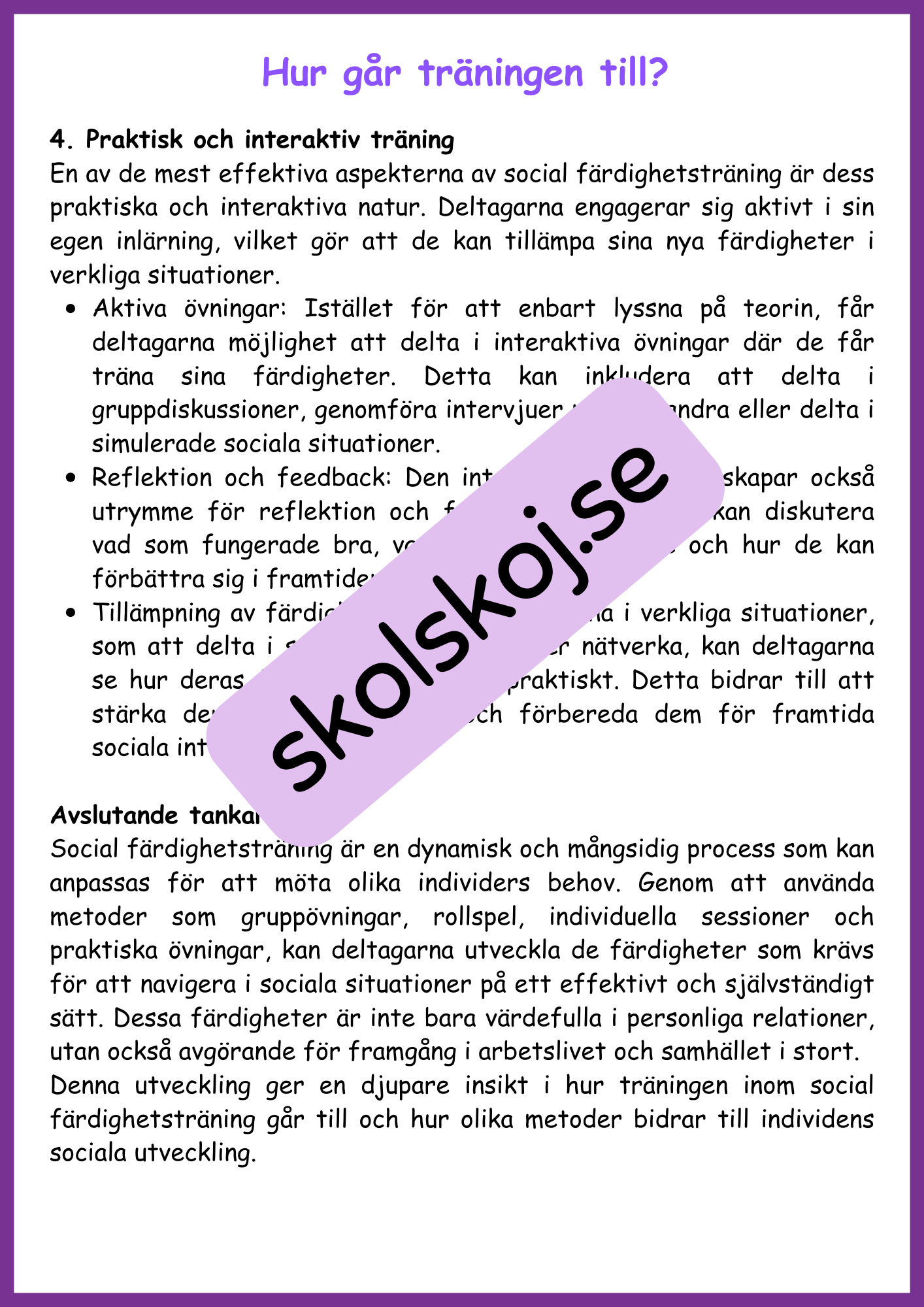 Social färdighetsträning - Bygg bättre relationer