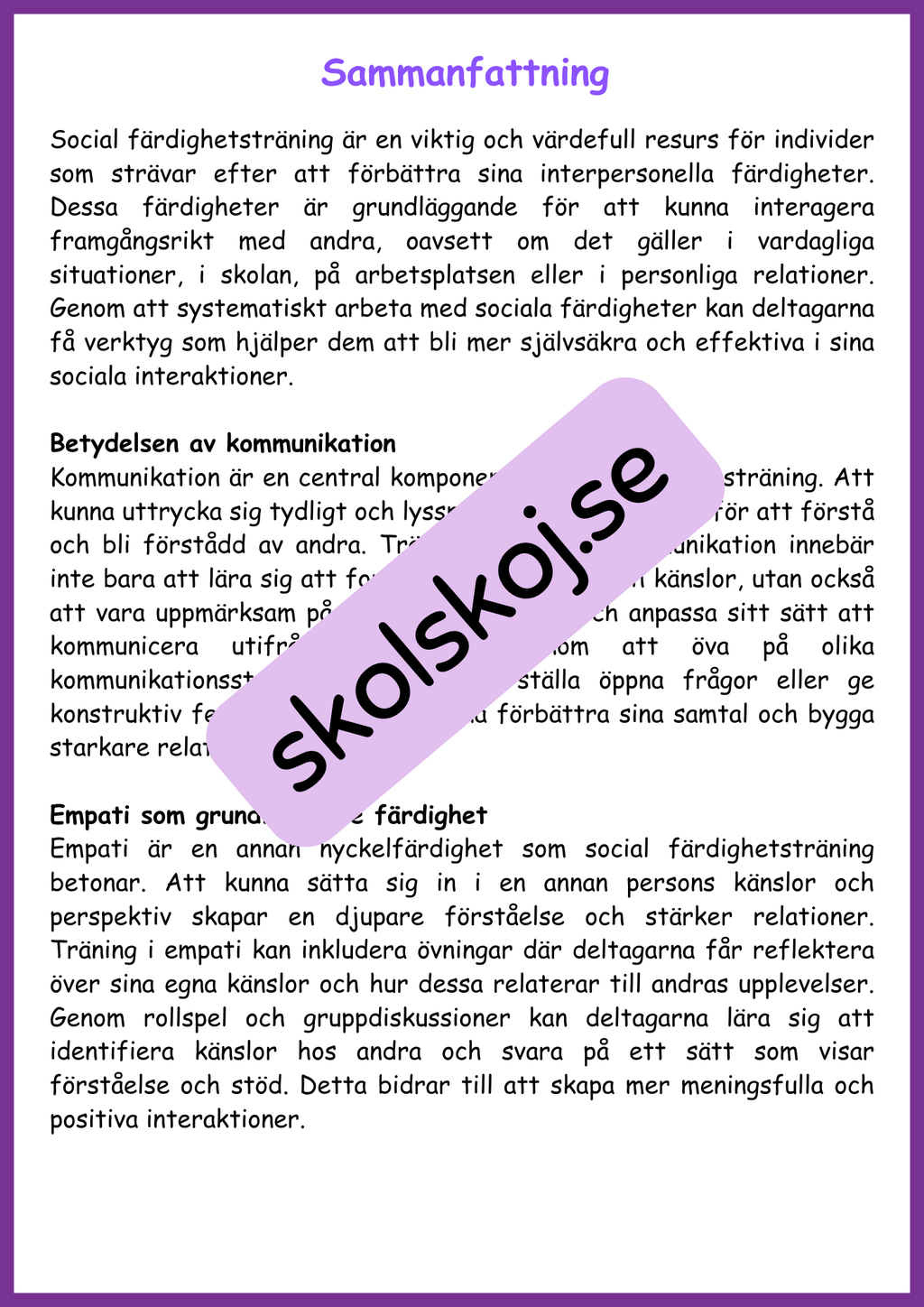 Social färdighetsträning - Bygg bättre relationer