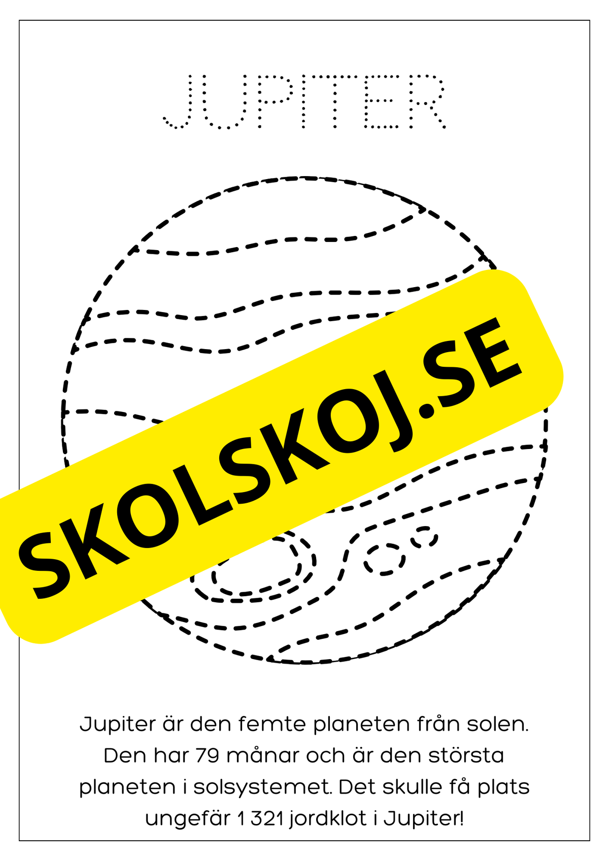 Solsystemet - Spåra och färglägg