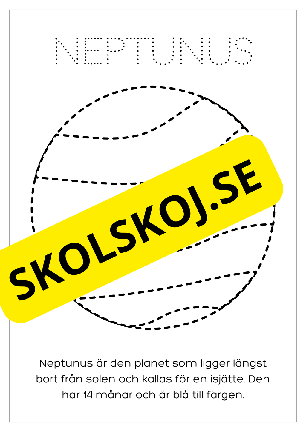 Solsystemet - Spåra och färglägg