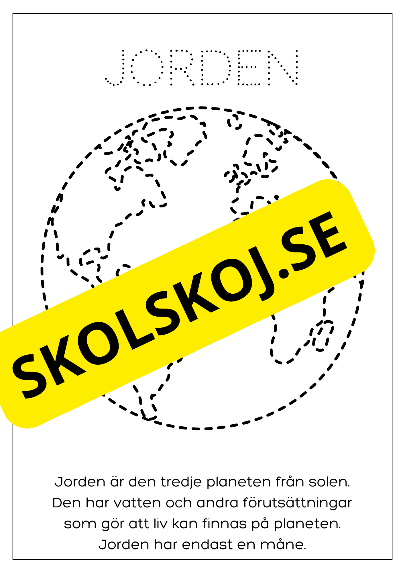 Solsystemet - Spåra och färglägg