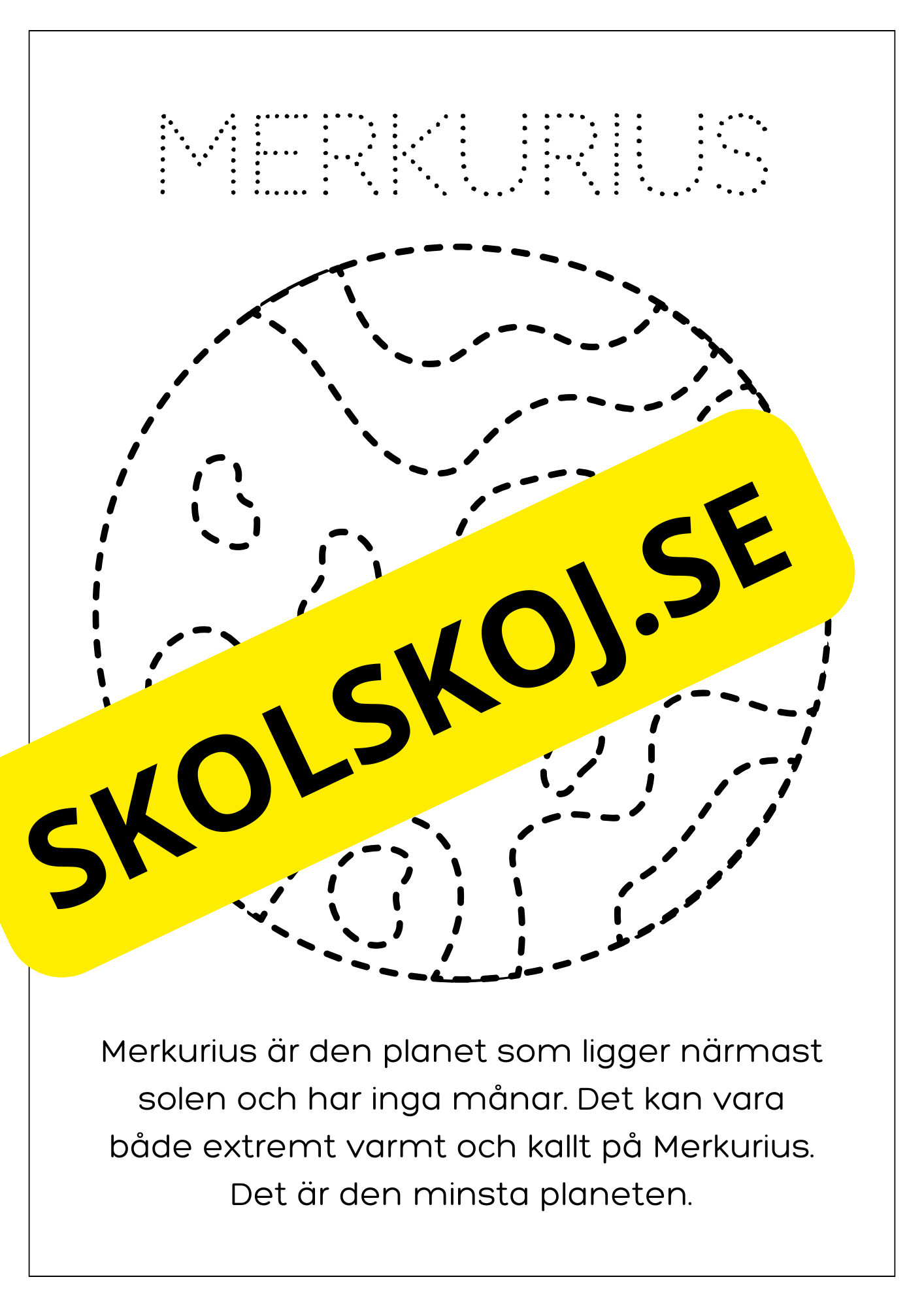 Solsystemet - Spåra och färglägg