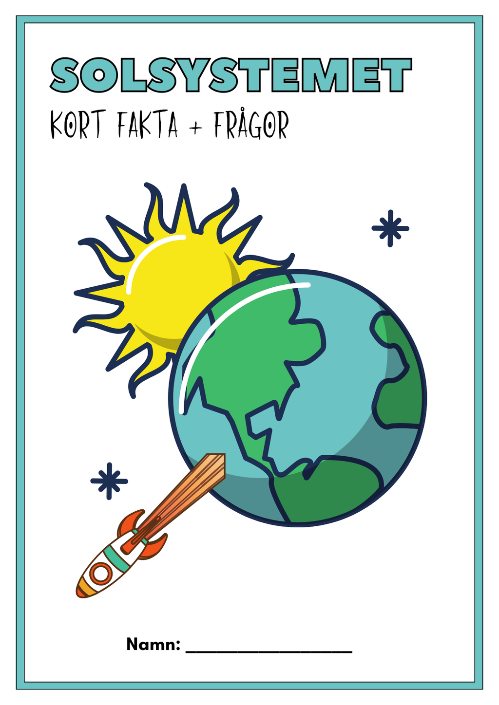 Solsystemet - Kortfakta och frågor (17 sidor)