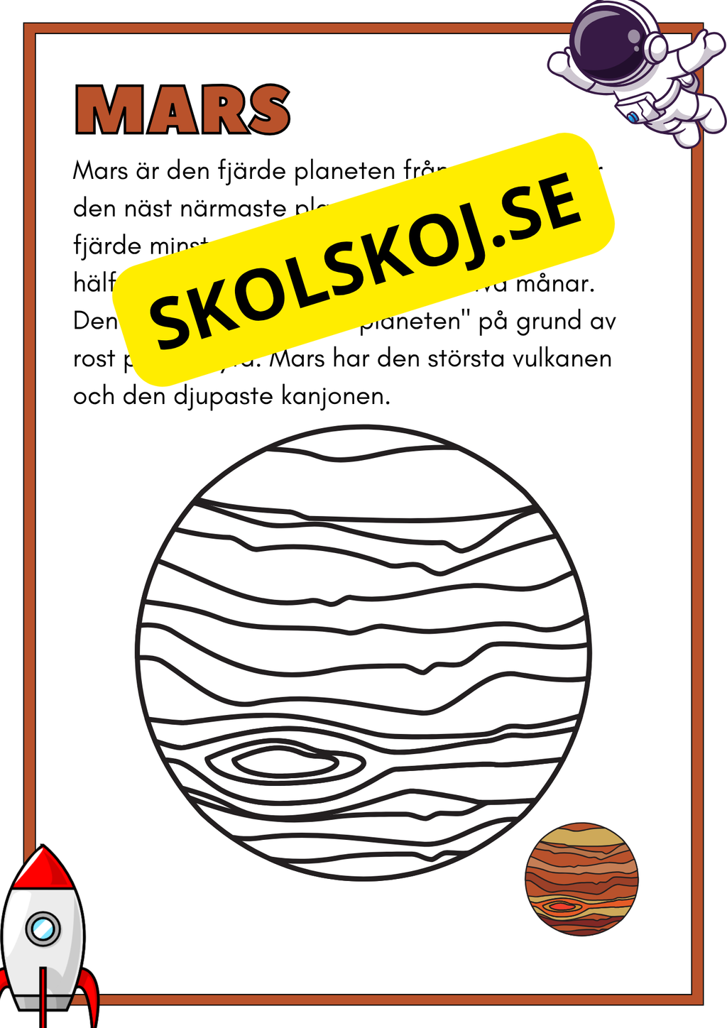 Solsystemet - Kortfakta och frågor (17 sidor)