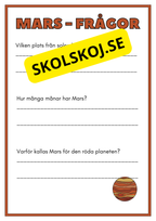 Solsystemet - Kortfakta och frågor (17 sidor)