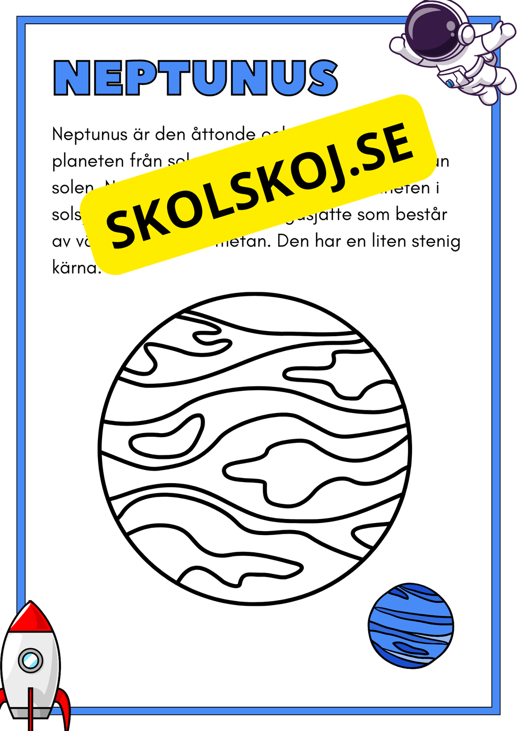 Solsystemet - Kortfakta och frågor (17 sidor)