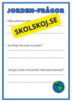 Solsystemet - Kortfakta och frågor (17 sidor)