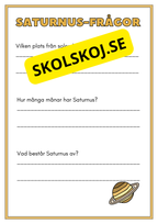 Solsystemet - Kortfakta och frågor (17 sidor)