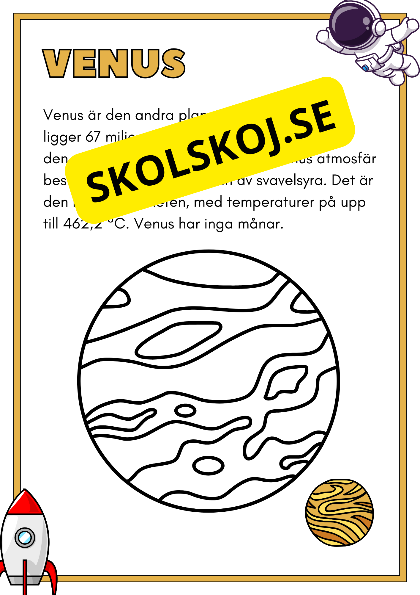 Solsystemet - Kortfakta och frågor (17 sidor)