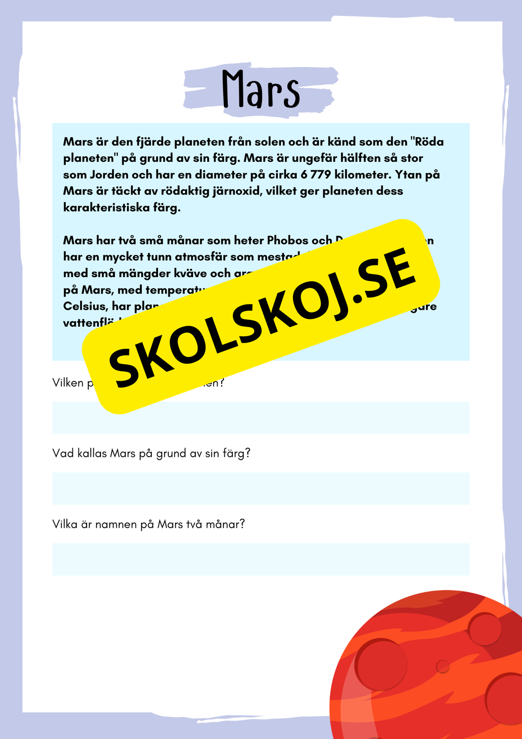 Solsystemet och lite till - Häfte
