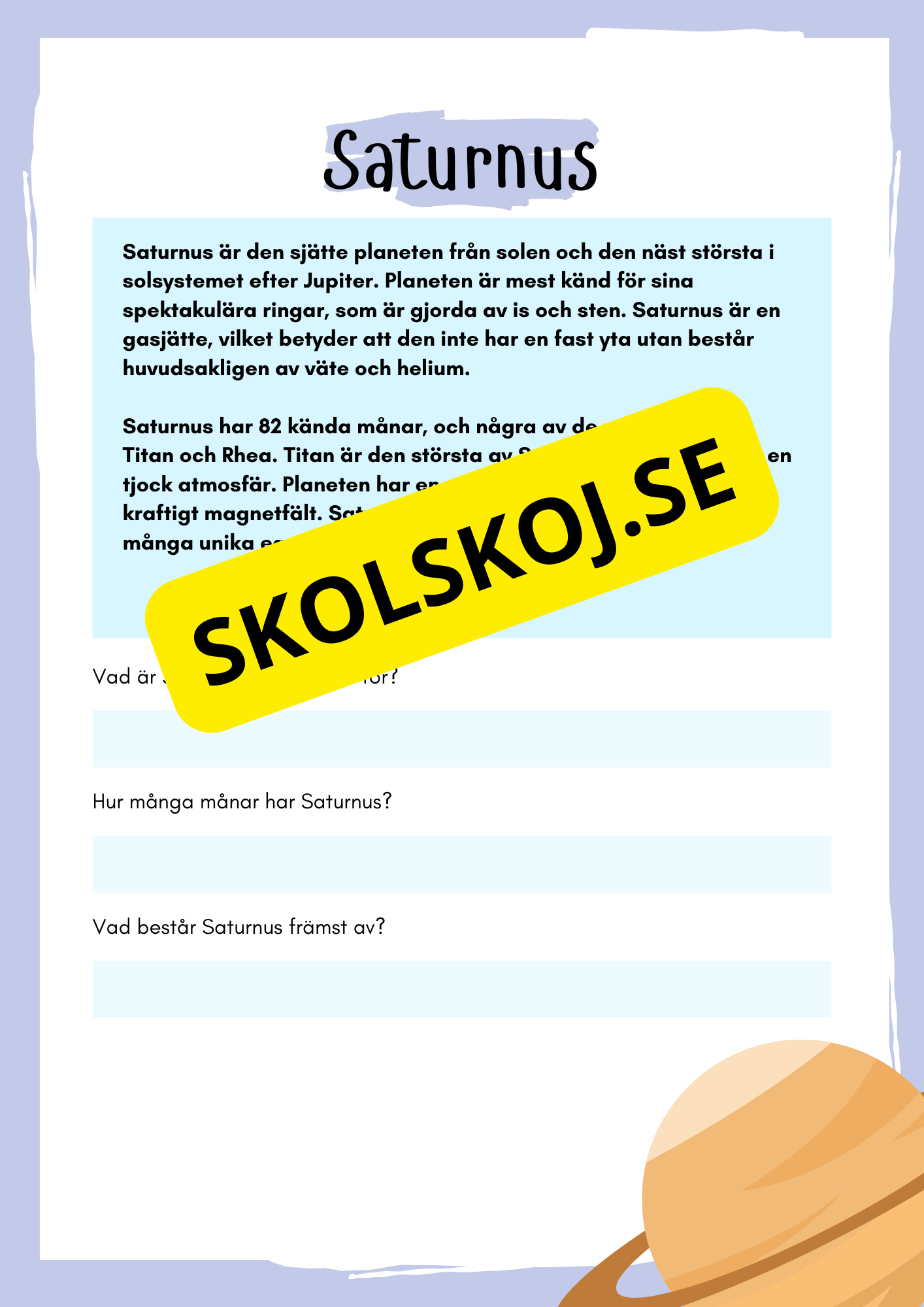 Solsystemet och lite till - Häfte