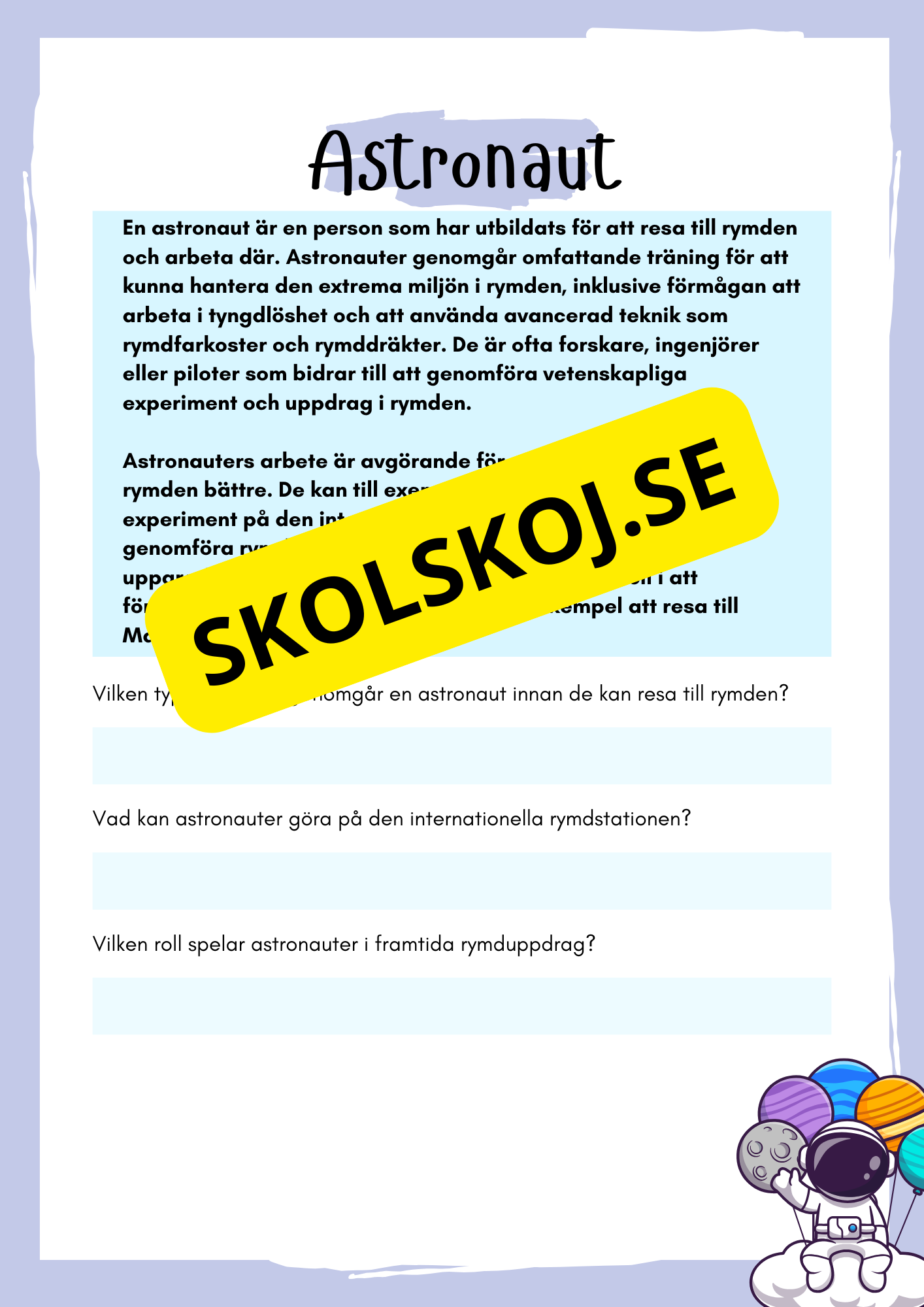 Solsystemet och lite till - Häfte