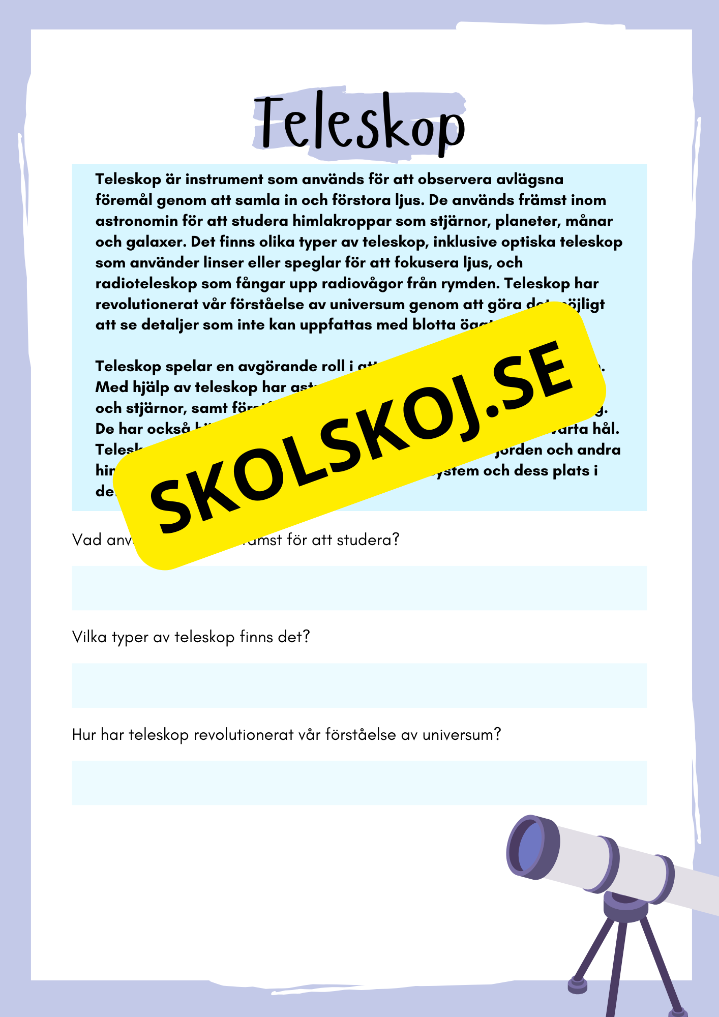 Solsystemet och lite till - Häfte