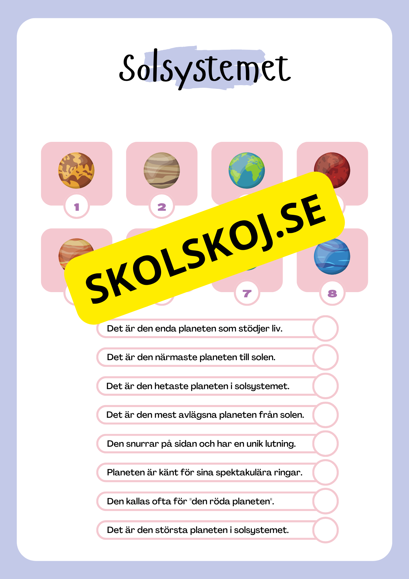 Solsystemet och lite till - Häfte