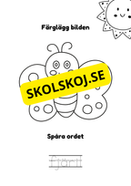Spåra och färglägg - Sommardjur och insekter