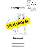 Spåra och färglägg - Sommardjur och insekter