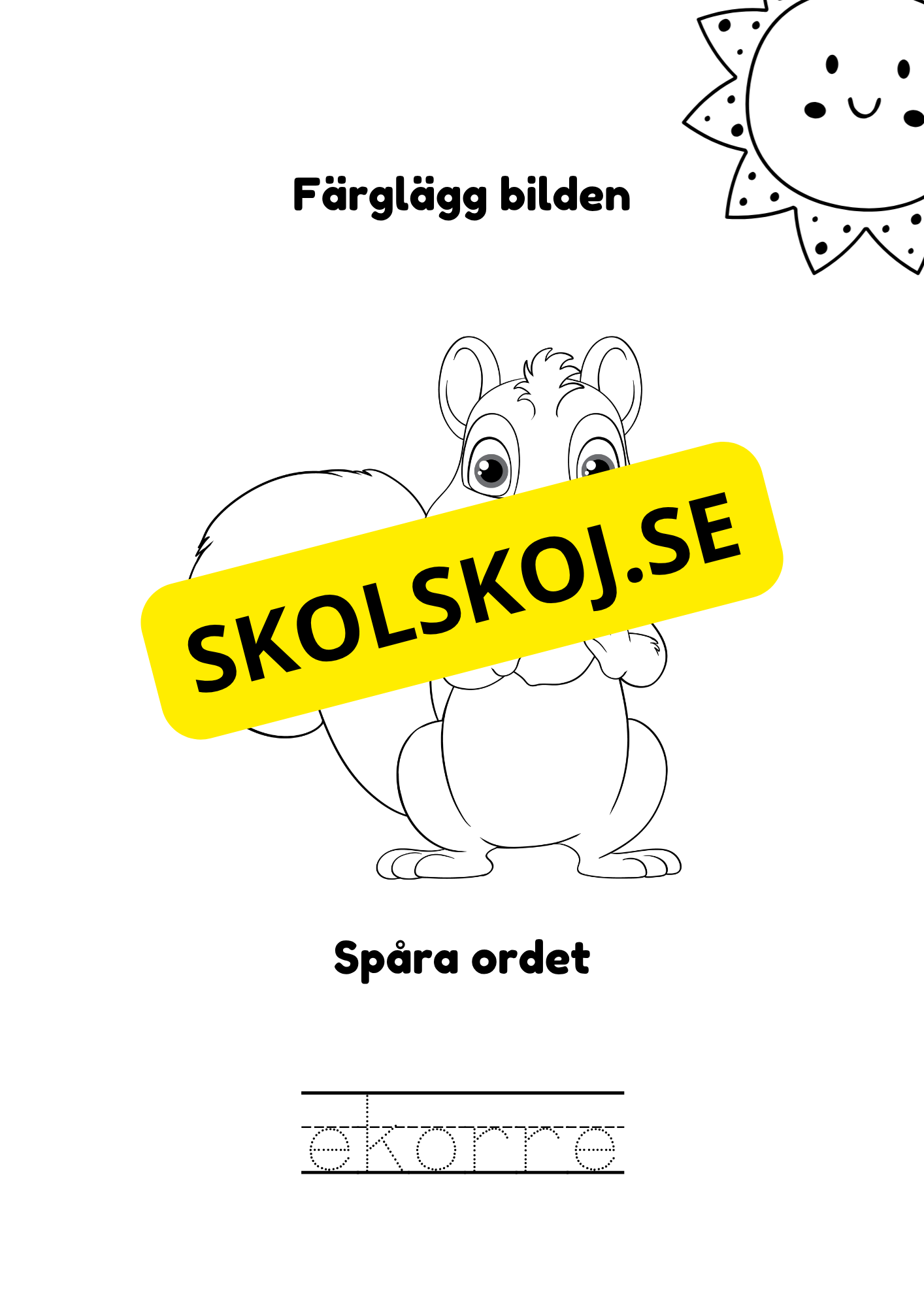 Spåra och färglägg - Sommardjur och insekter