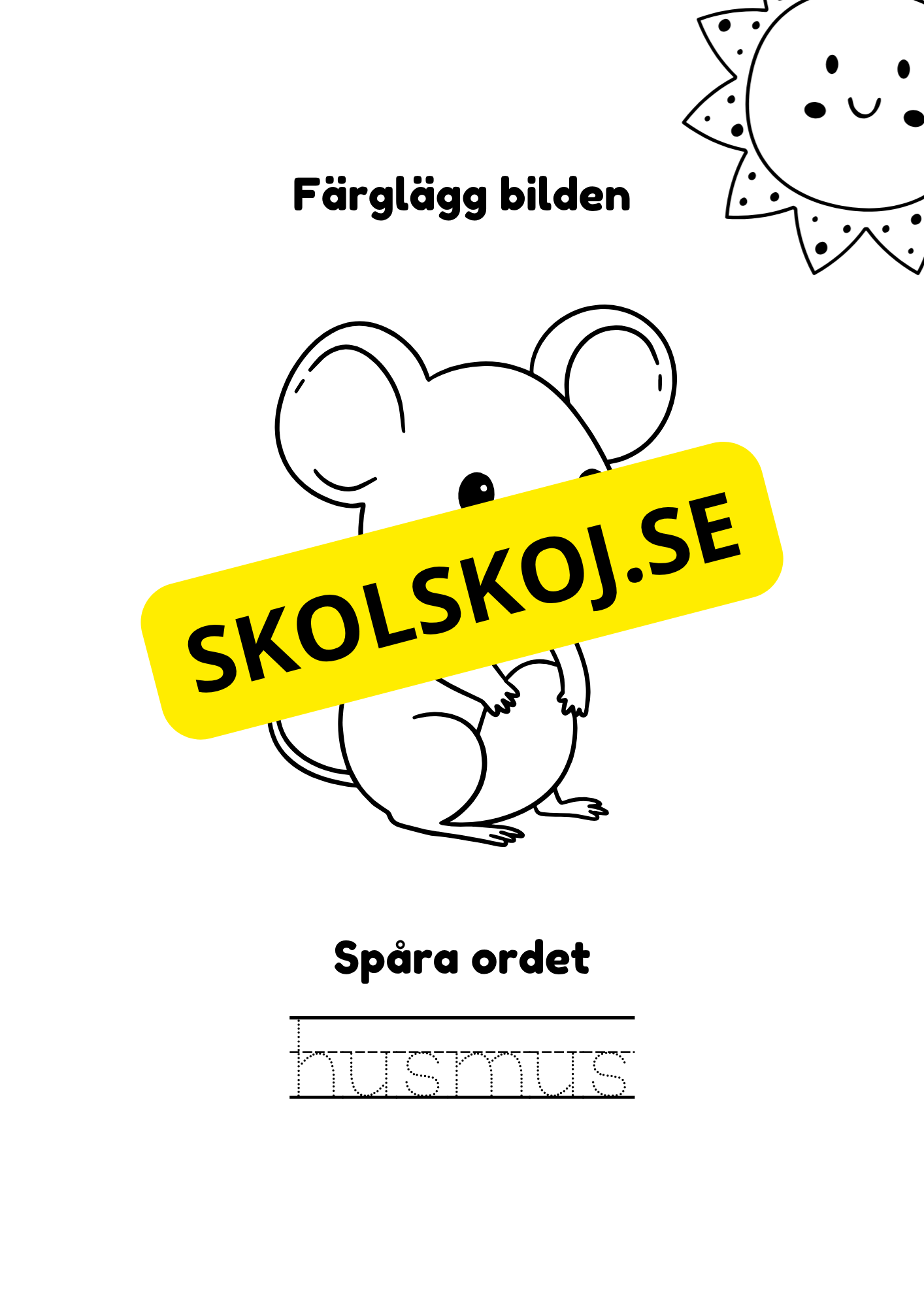 Spåra och färglägg - Sommardjur och insekter